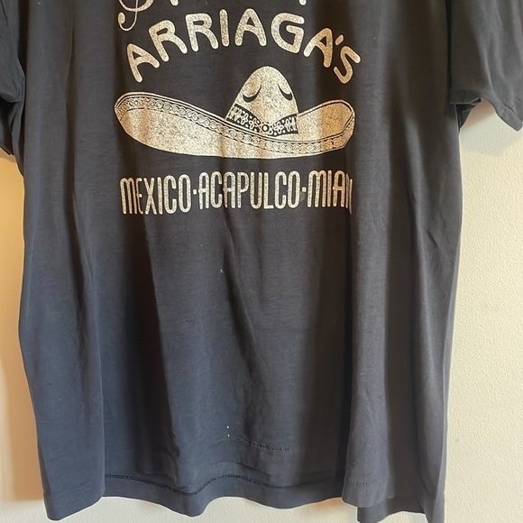VTG Mariachi Mexico Graphic Tee Mora Arriaga’s T-Shirt XL Black Retro Rock - Picture 3 of 13